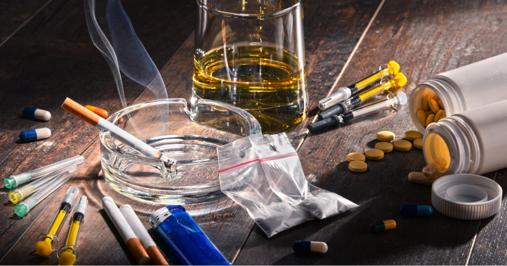 Addictive substances, including alcohol, cigarettes and drugs